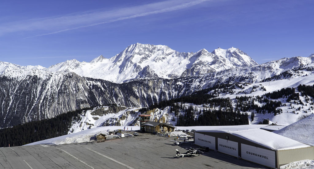 Wide view of Courchevel Altiport