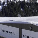 Helicopter at Courchevel Altiport