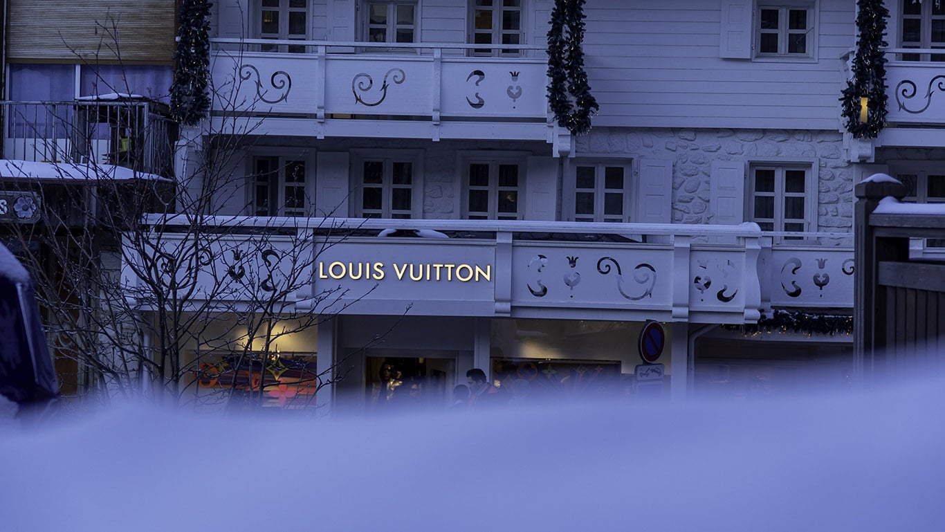 Louis Vuitton in the snow