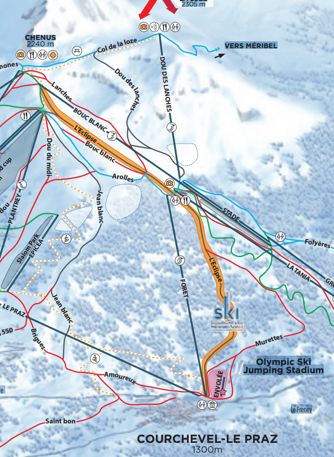 New Eclipse ski run Courchevel 2021