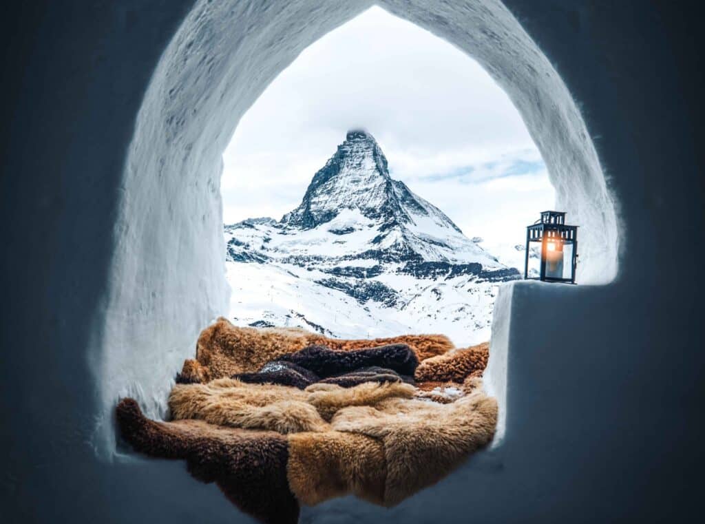 build an igloo in courchevel