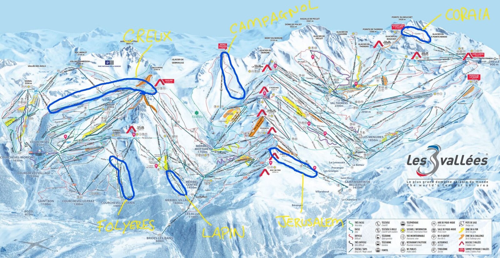 The Absolute Guide to The Three Valleys Ski Area - Courchevel.VIP