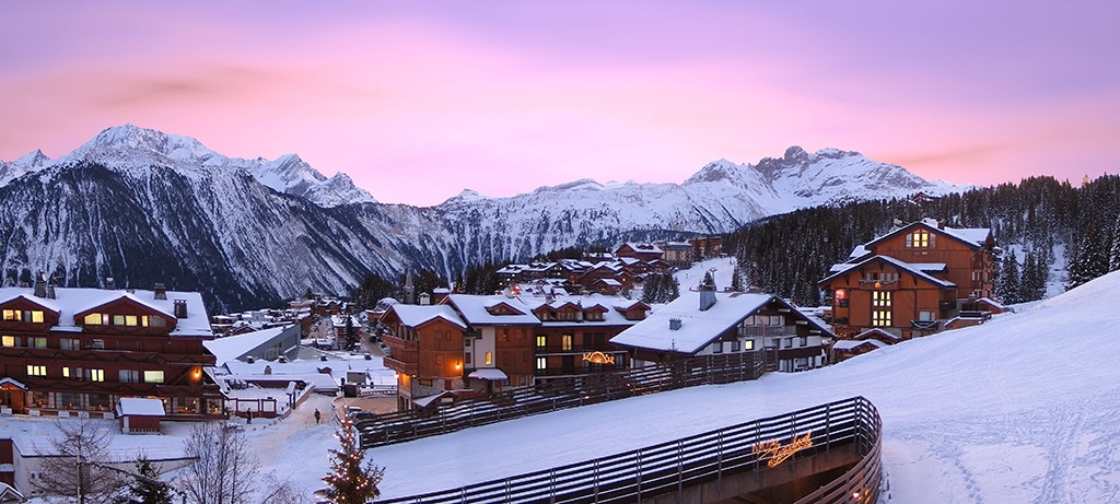 property in Courchevel during sunset